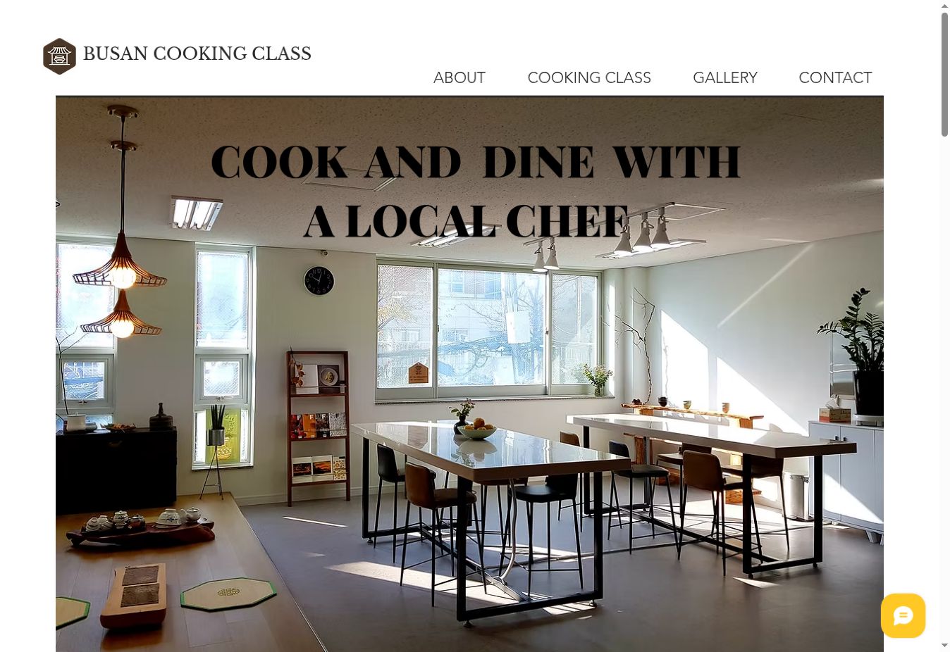 Busan Cooking Class website screenshot